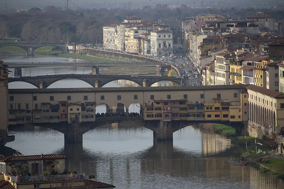 bridge, old, florence italy, architecture, built structure HD wallpaper