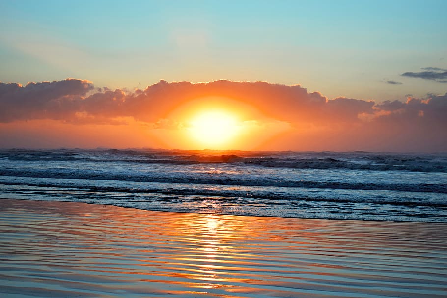 sun, sea, sunset, sol, sand, mar, sky, beauty in nature, scenics - nature HD wallpaper
