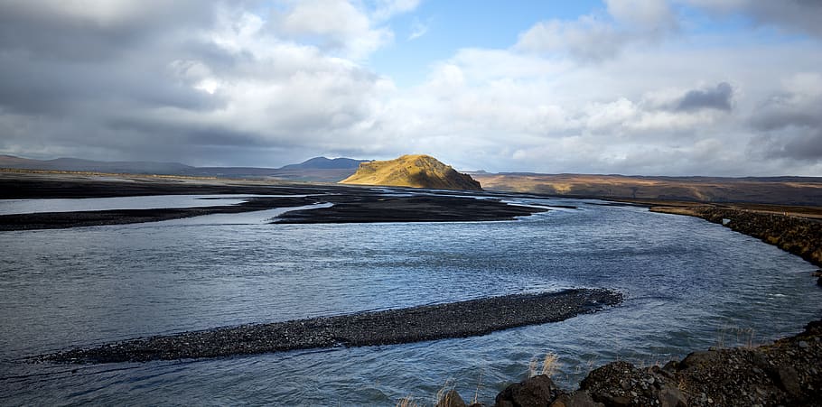 iceland, cloud - sky, environment, water, landscape, scenics - nature HD wallpaper