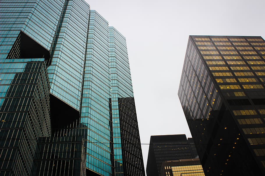 two high-rise buildings, architecture, building exterior, built structure HD wallpaper