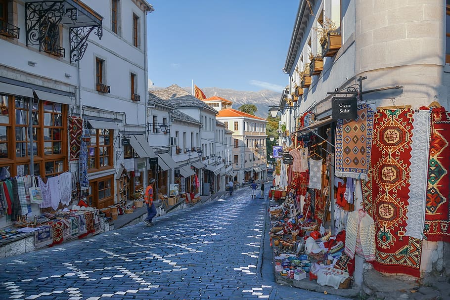 gjirokastër, albania, city, architecture, unesco, history, HD wallpaper