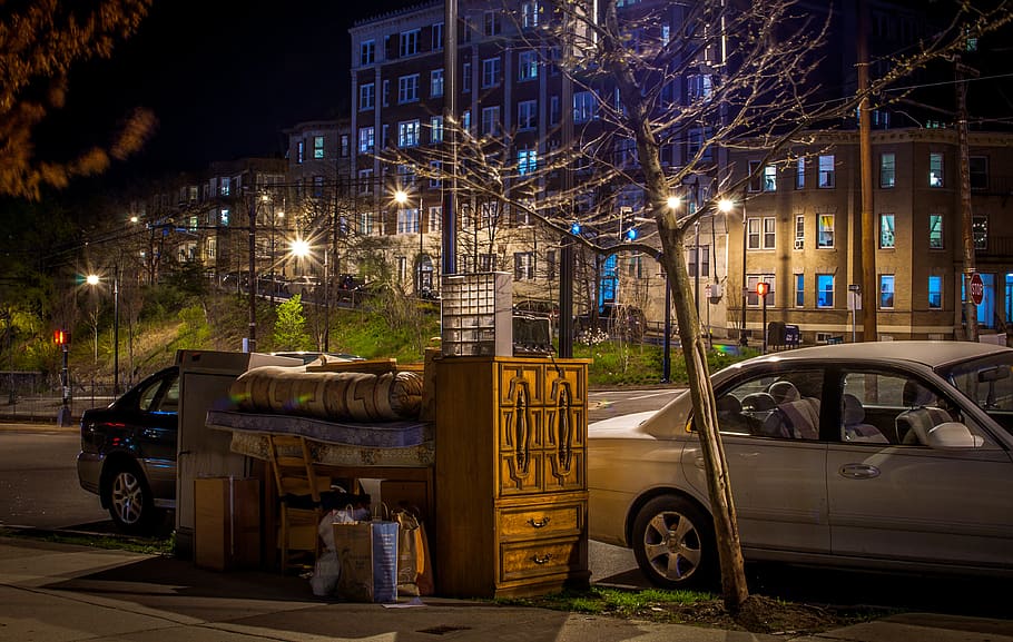 commonwealth avenue, united states, newton, city, cars, junk