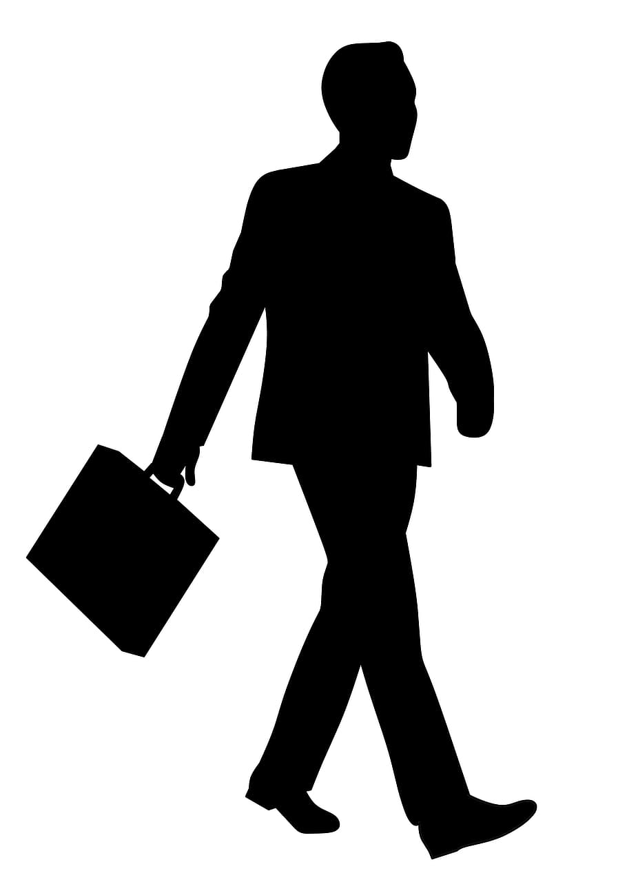 silhouette businessman