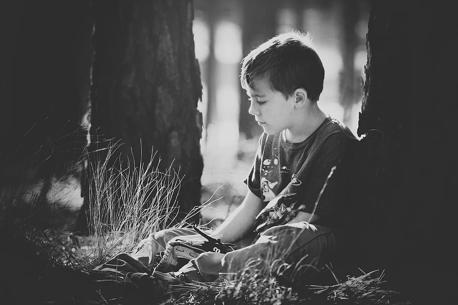 blackandwhite, thinking, child, baseball, sports, seasons, school HD wallpaper