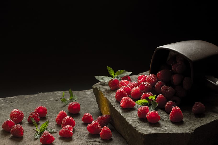 eating, fruit, dessert, appetizer, healthy, malina, tasty, juicy, HD wallpaper