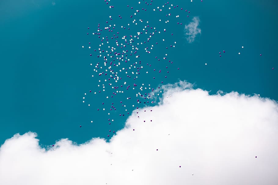 white clouds during daytime, paper, confetti, turkey, ankara, türkiye, HD wallpaper