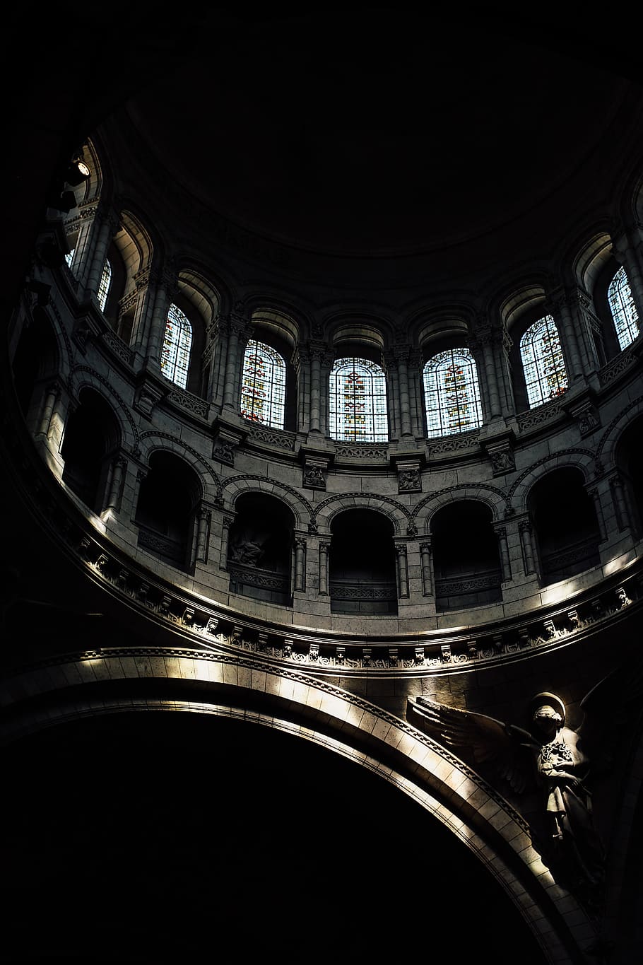 brown concrete building, architecture, window, apse, tourisme HD wallpaper