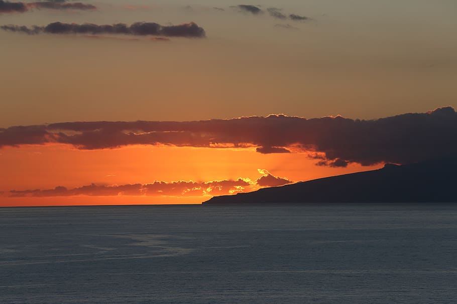 island, sunset, sky, beauty in nature, scenics - nature, tranquil scene HD wallpaper