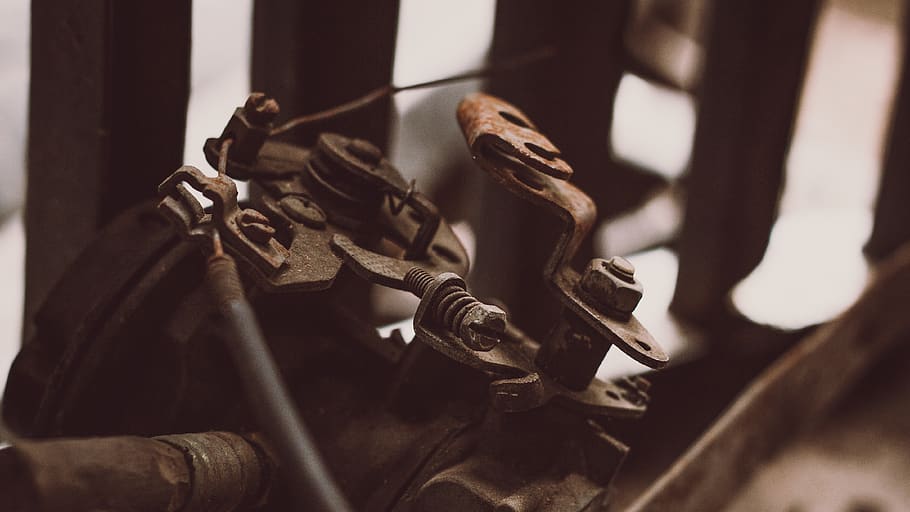 old, car, engine, oxide, dusty, grunge, steel, metal, screw HD wallpaper