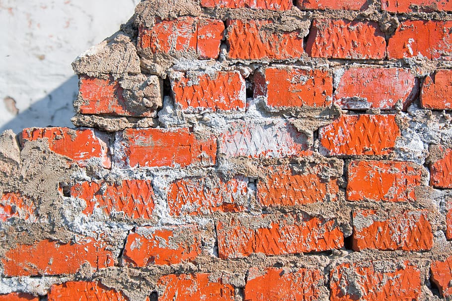 bricks, brickwall, brickwork, brown, building, dirty, horizontal HD wallpaper