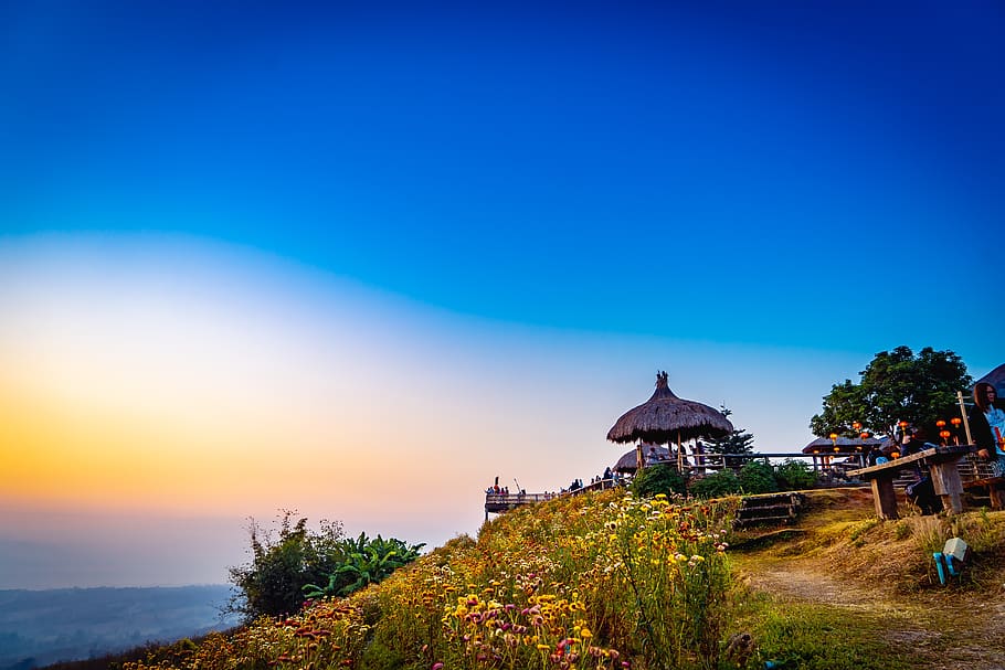 thailand, sunrise, pai, landscape, view, viewpoint, fog, beautiful, HD wallpaper