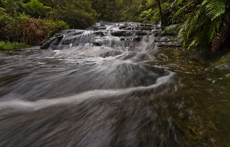 australia, blue mountains, motion, blurred motion, long exposure HD wallpaper