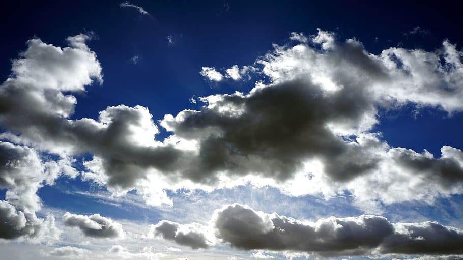 White Clouds, blue sky, cloudiness, cloudscape, daylight, dramatic HD wallpaper