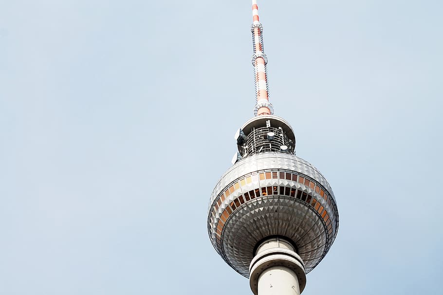 germany, berlin, television tower, city, architecture, sky, HD wallpaper