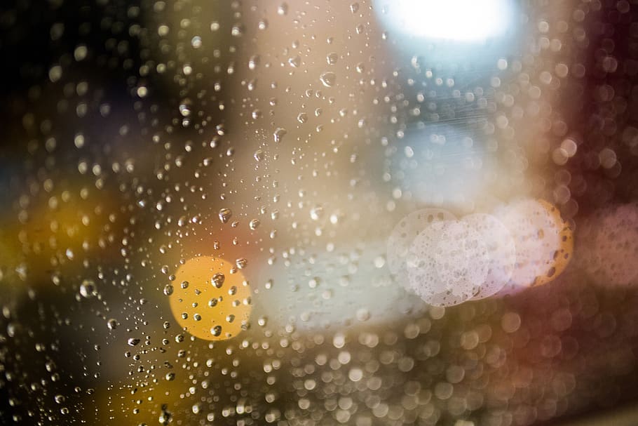 rain, raining, rain drops, wet, moisture, window, abstract HD wallpaper