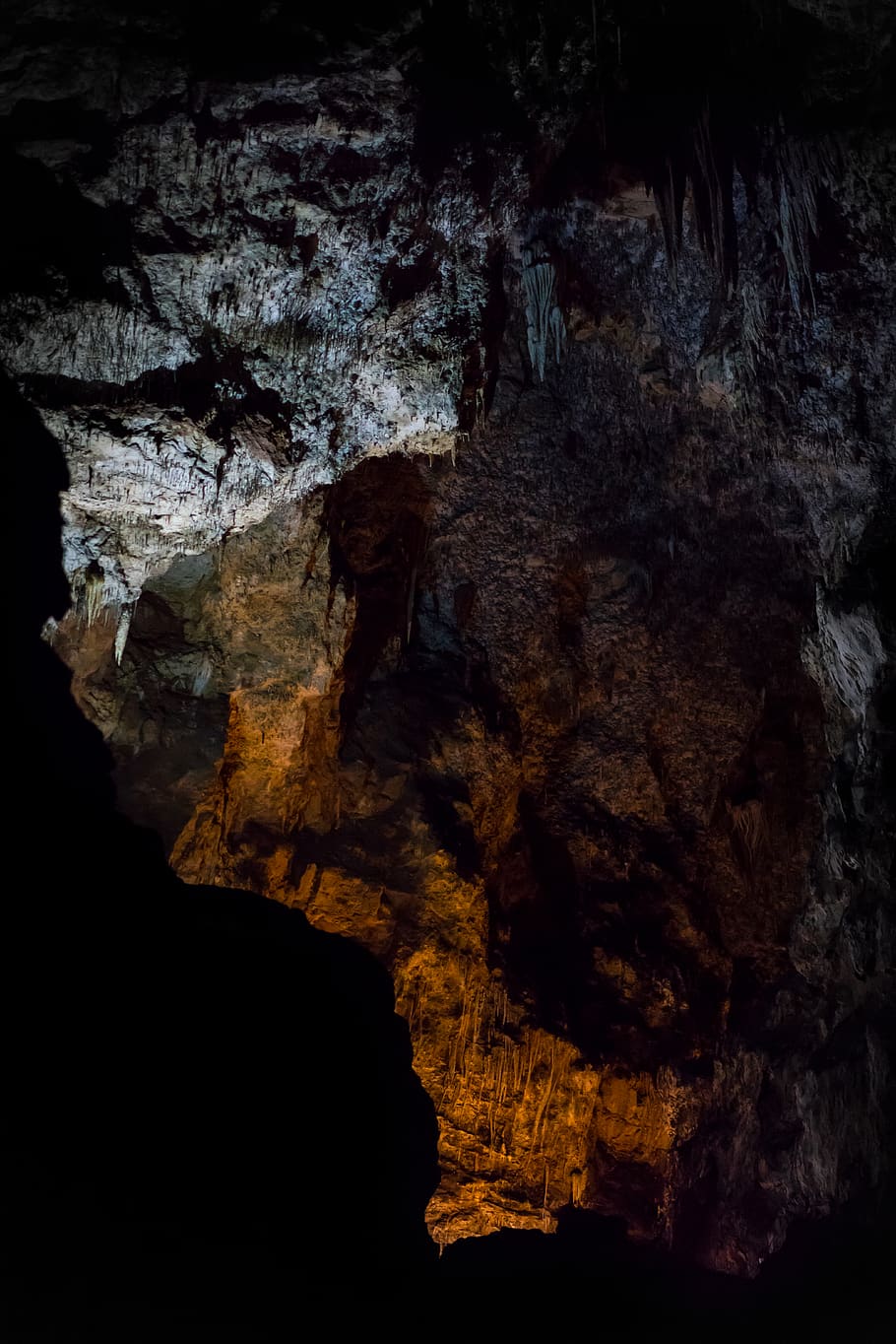 stalactites at cave, nature, hole, mexico, rock, san cristóbal de las casas, HD wallpaper
