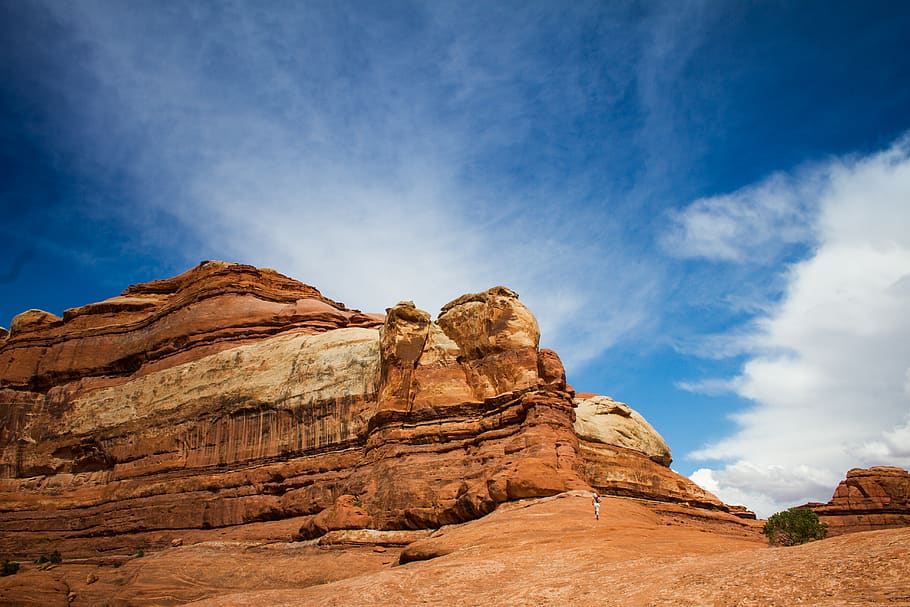 brown rock formation during daytime, sky, rock - object, solid HD wallpaper