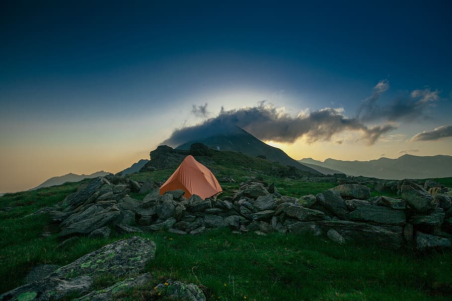 mountain, highland, cloud, sky, summit, ridge, landscape, nature HD wallpaper