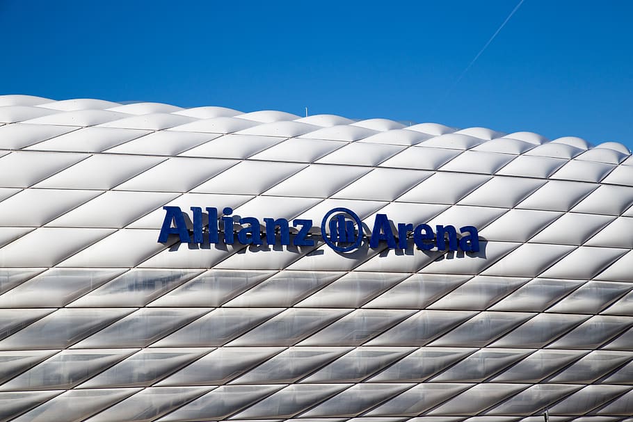 Allianz Arena during daytime, building, stadium, solar panels, HD wallpaper