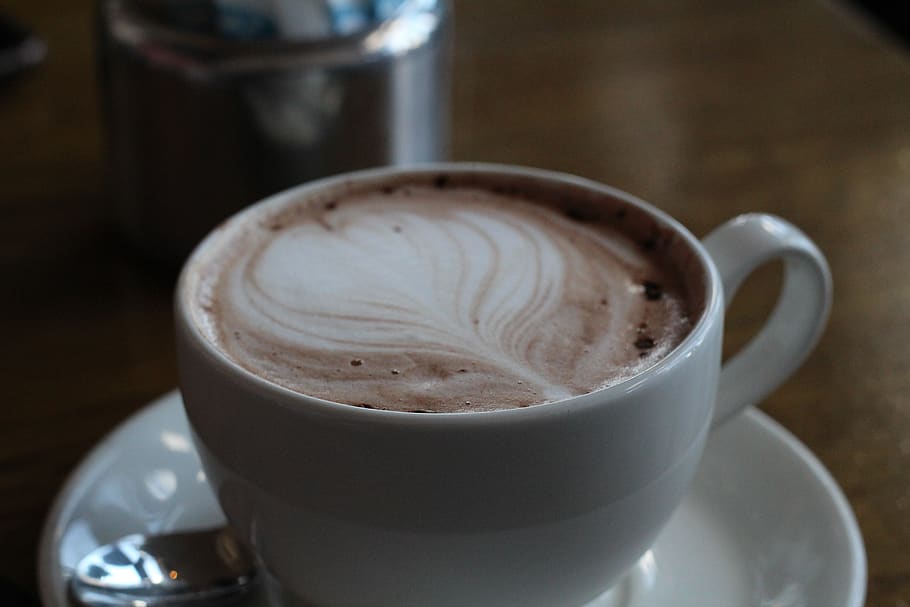 coffee, café, restaurant, latte, heart, milk, hot chocolate HD wallpaper