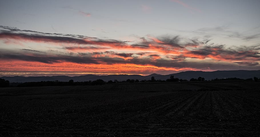 sunset, landscape, sky, beauty in nature, tranquil scene, tranquility HD wallpaper