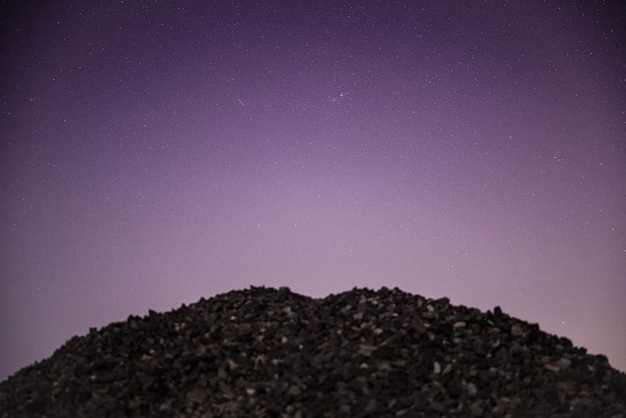 canada, ottawa, space, night, dark, light, stars, rocks, mountain HD wallpaper