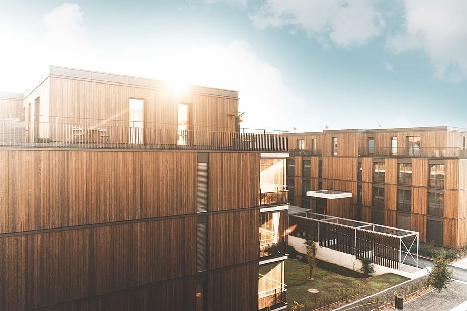 brown building, sky, architecture, built structure, building exterior HD wallpaper