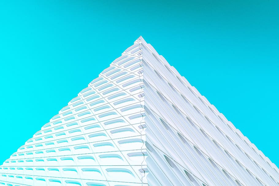 white pyramid illustration, minimal, architecture, symmetrical HD wallpaper