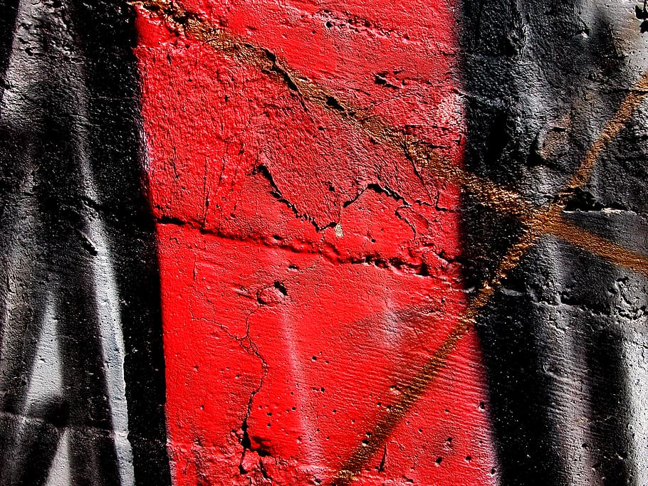 united states, whitewater, black, gold, red, grafitti, abstract, HD wallpaper