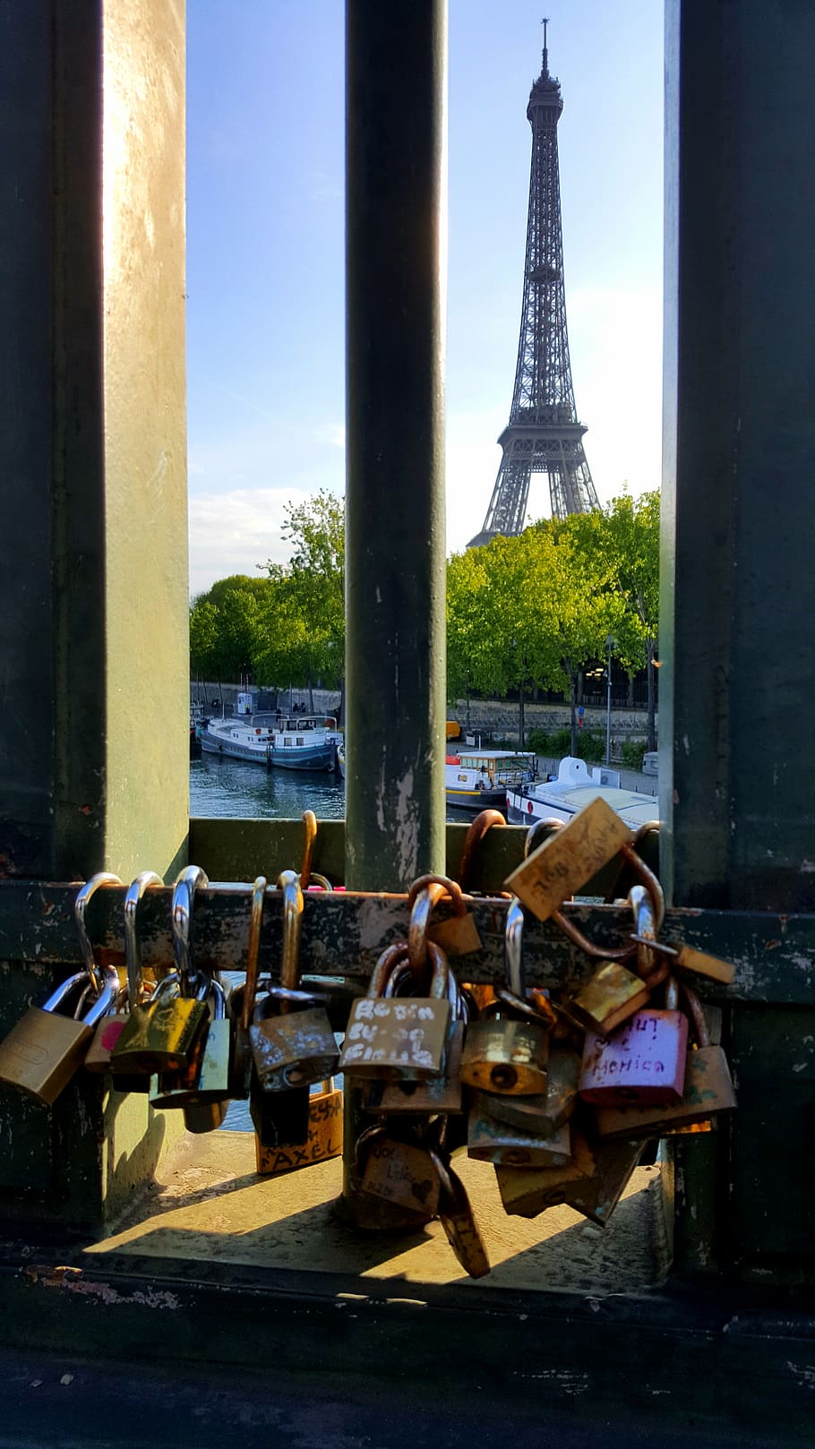 france, paris, 810 pont de bir-hakeim, tourist, lock, locks, HD wallpaper