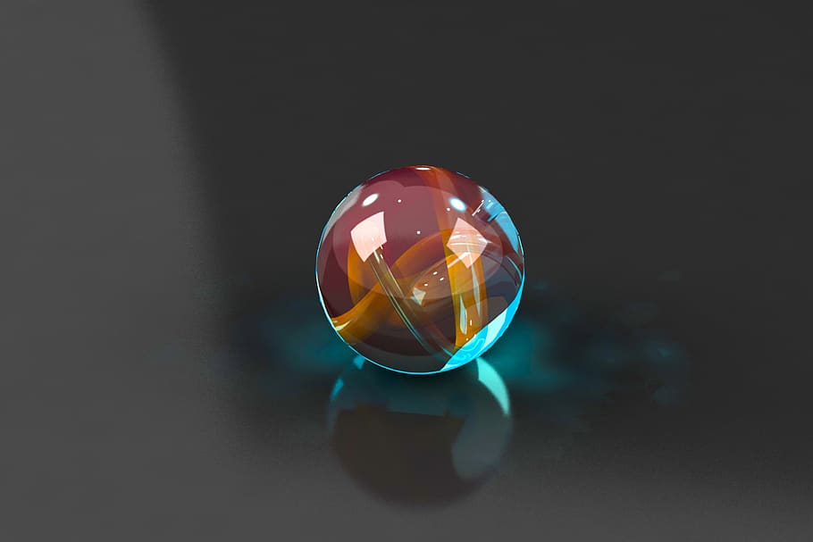 vivid, sphere, bright, reflection, glass - material, indoors HD wallpaper