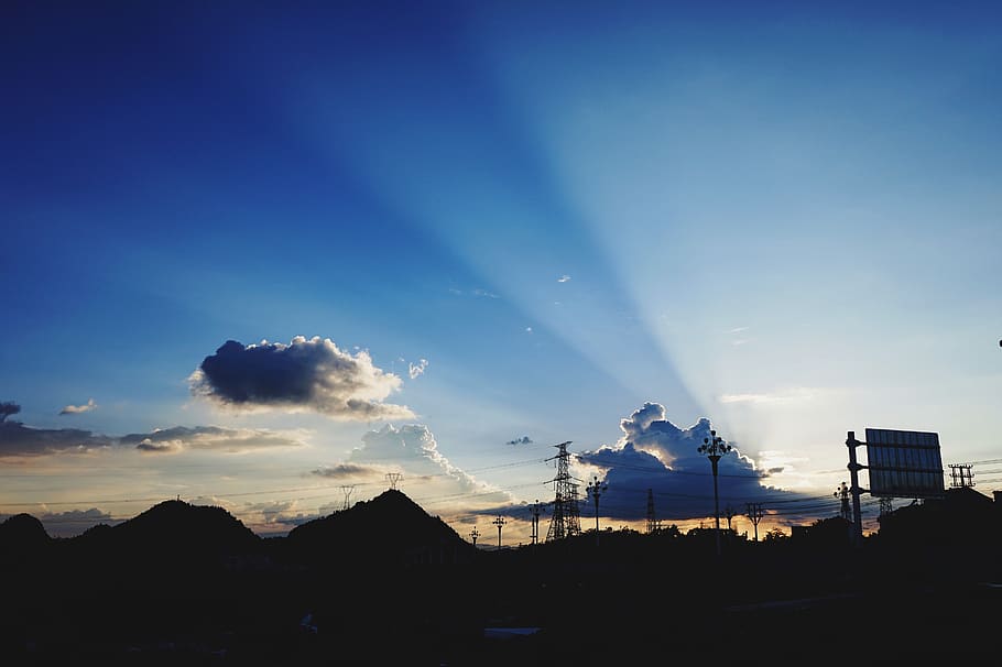 landscape, cloud, sunset, cloudy, sky, bluesky, cloud - sky HD wallpaper