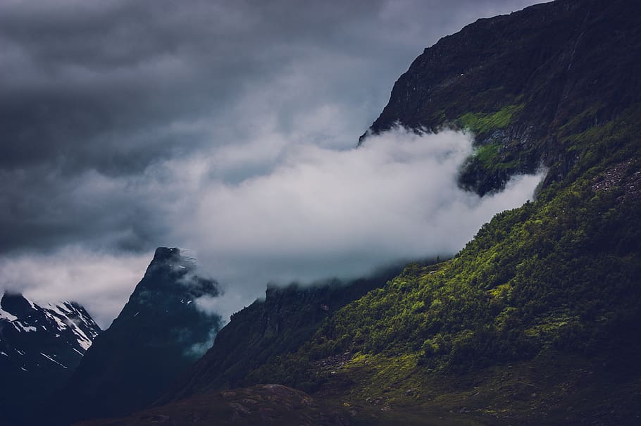nature, mountain, outdoors, mountain range, weather, cloud HD wallpaper