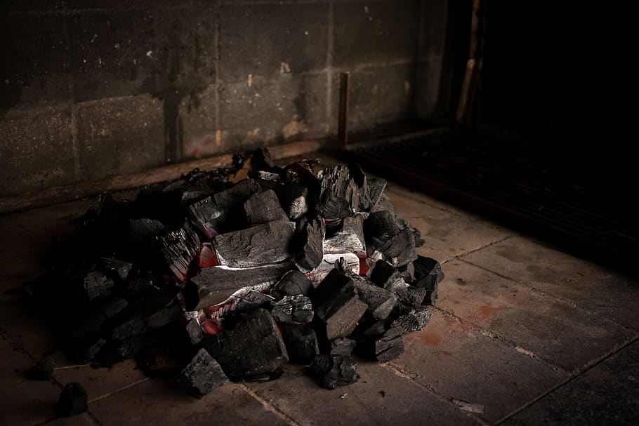 uruguay, montevideo, fire, rocks, heat, carbon, indoors, no people HD wallpaper