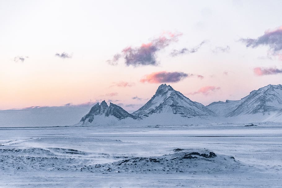 mountain covered by snow, ice, outdoors, nature, iceland, glacier HD wallpaper