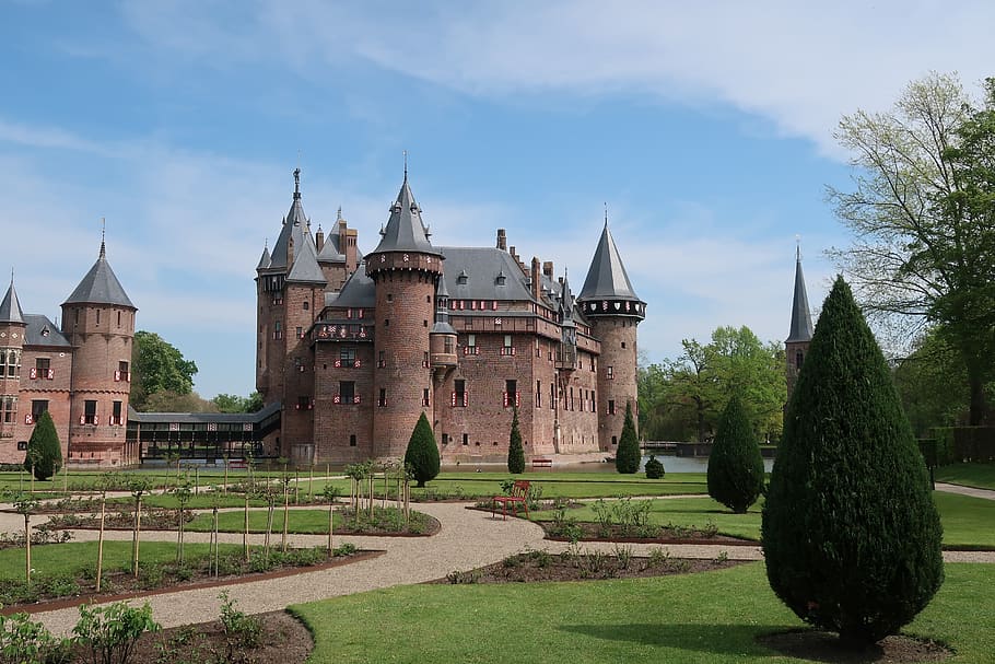 castle, its pillars, lock, middle ages, fortress, tower, knight HD wallpaper