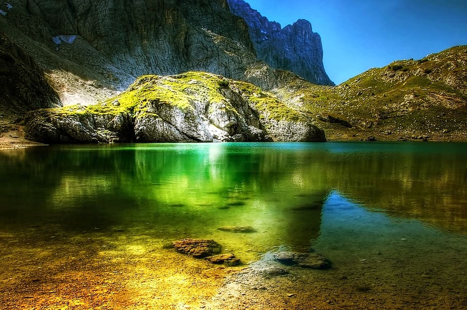 lago, coldai, nature, landscape, river, lake, water, flow, stream HD wallpaper