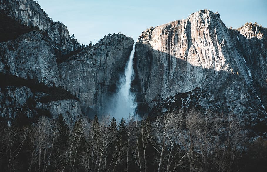 scenics - nature, beauty in nature, water, tree, waterfall HD wallpaper