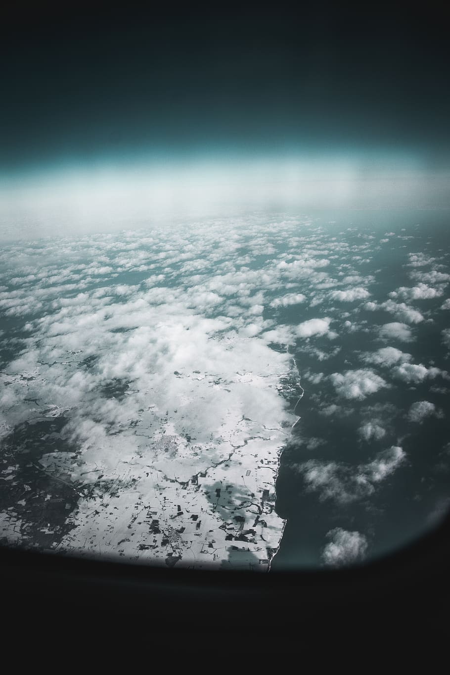 plane window overlooking clouds, nature, outdoors, sphere, sky HD wallpaper