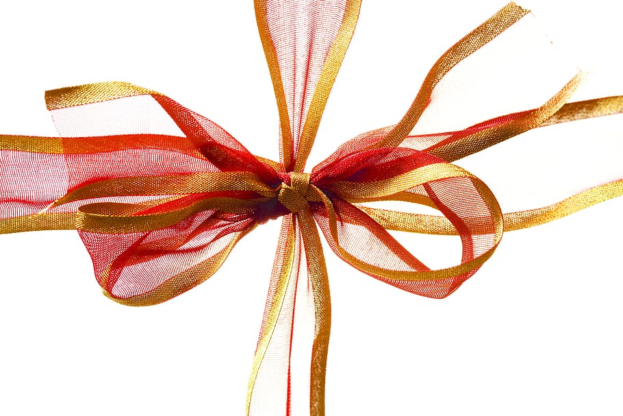 gift, bow, nobody, package, present, red, ribbon, tape, tie HD wallpaper