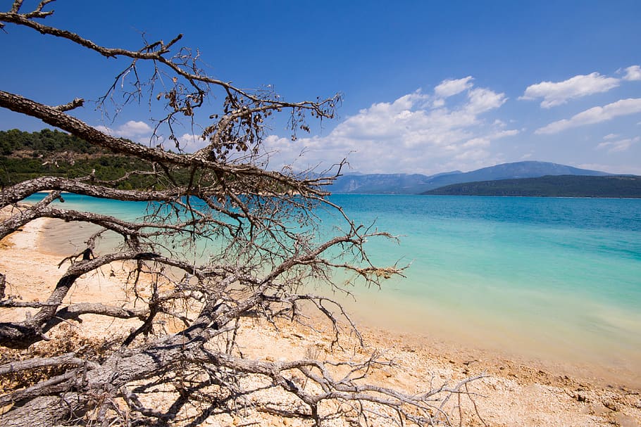 water, beach, summer, vacations, sand, nature, sky, relaxation HD wallpaper