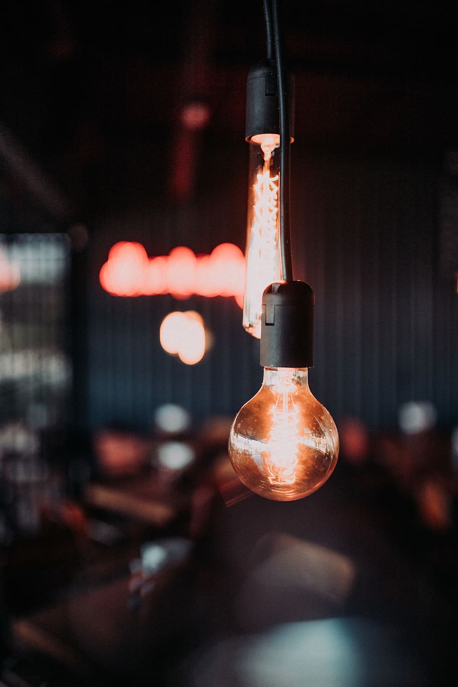 Close-Up Photo of Light Bulbs, blur, bright, decor, depth of field HD wallpaper