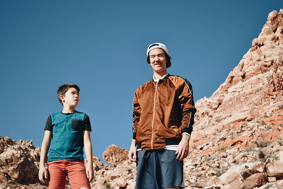 two men next to each other, shorts, apparel, clothing, person HD wallpaper