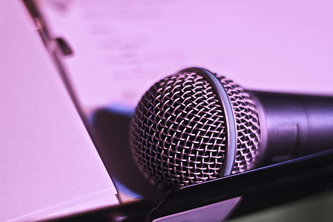 microphone, music, evening, event, talk, lecture, sing, concert HD wallpaper