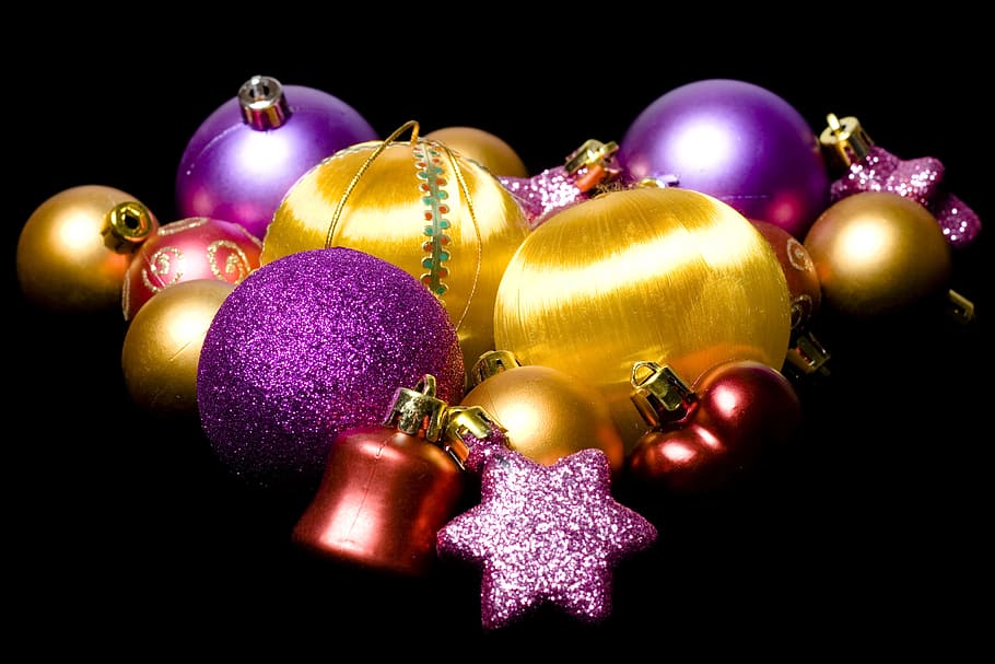 background, ball, bauble, branch, bright, celebration, christmas HD wallpaper