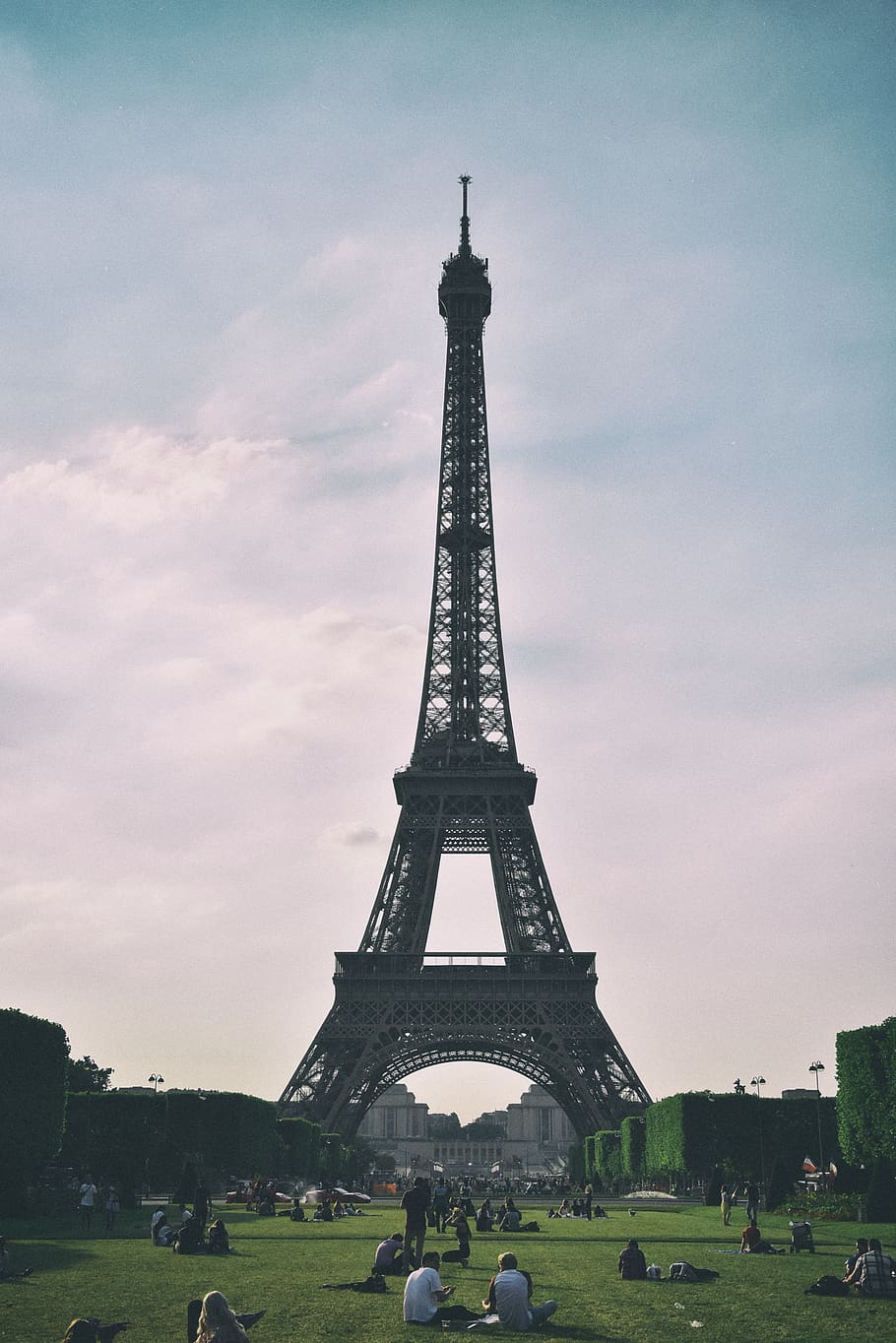 france, paris, champ de mars, sunset, eiffel tower, afternoon, HD wallpaper