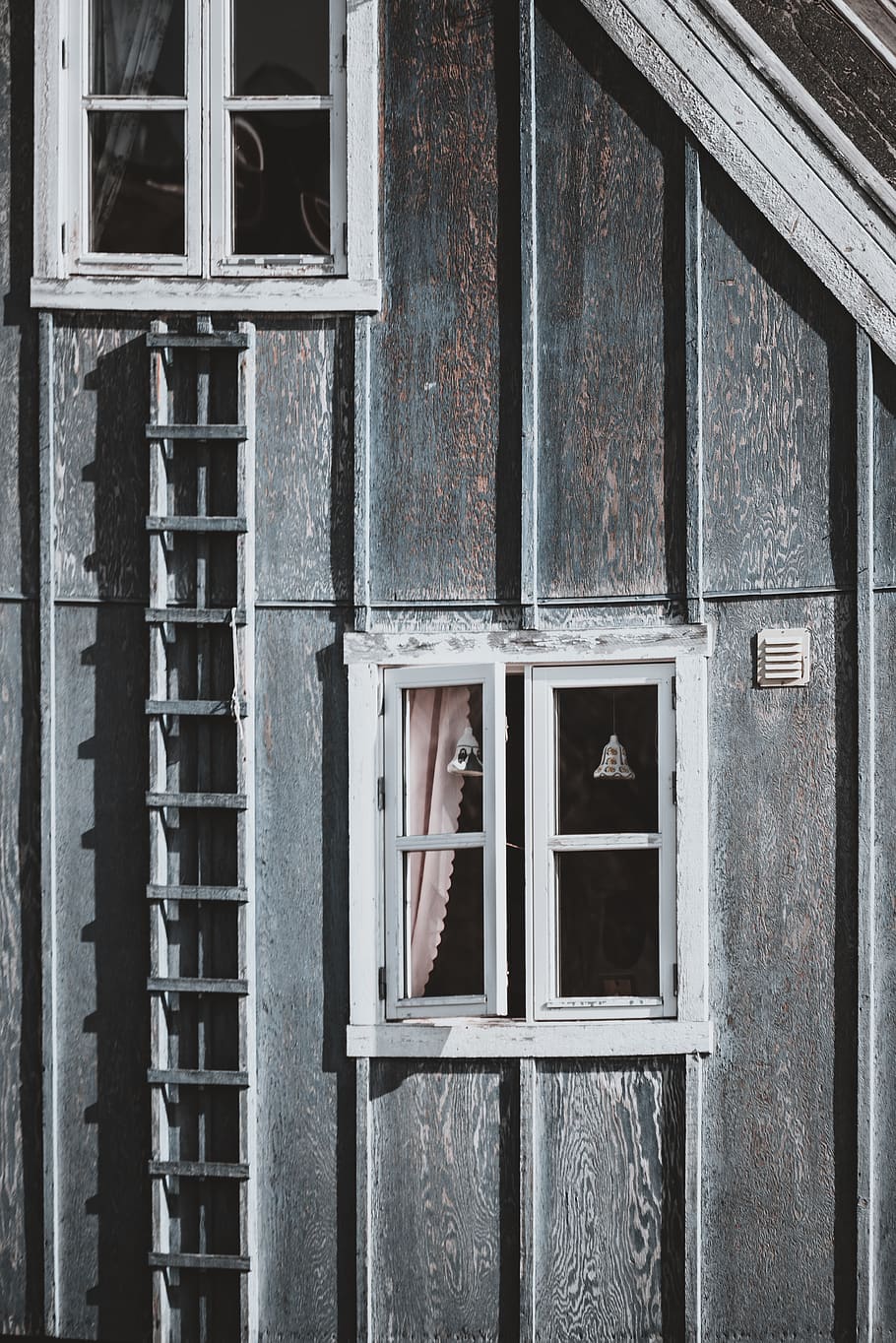 half opened window, home decor, door, wall, shutter, curtain HD wallpaper