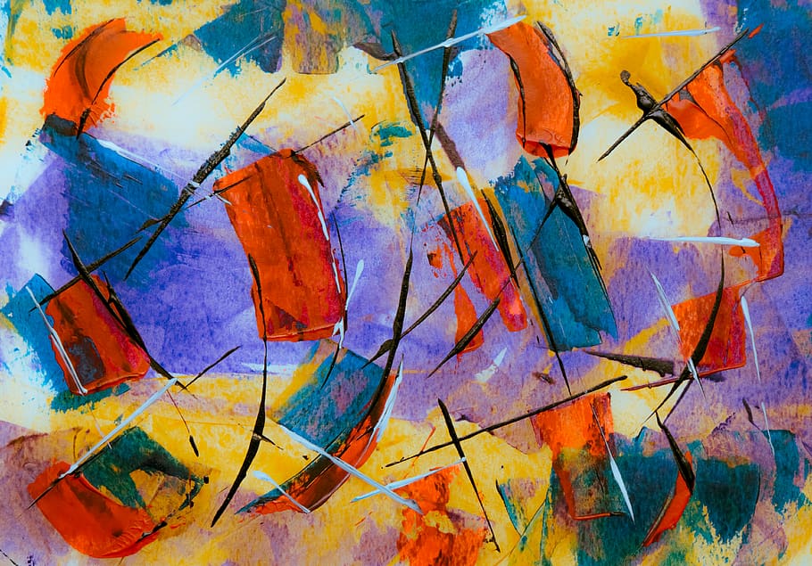 multicolored abstract painting, multi colored, backgrounds, full frame HD wallpaper