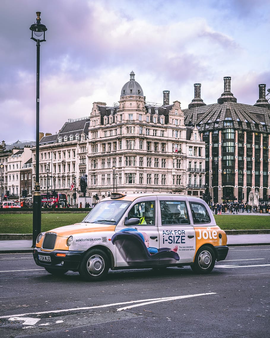 united kingdom, london, britain, great britain, car, taxi, england, HD wallpaper