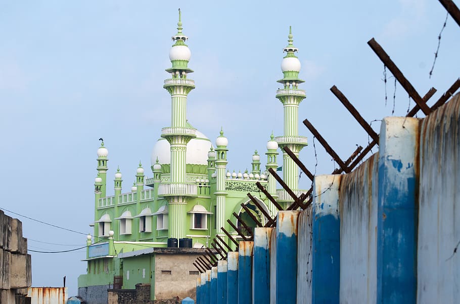 mosque, india, kerala, architecture, built structure, building exterior HD wallpaper